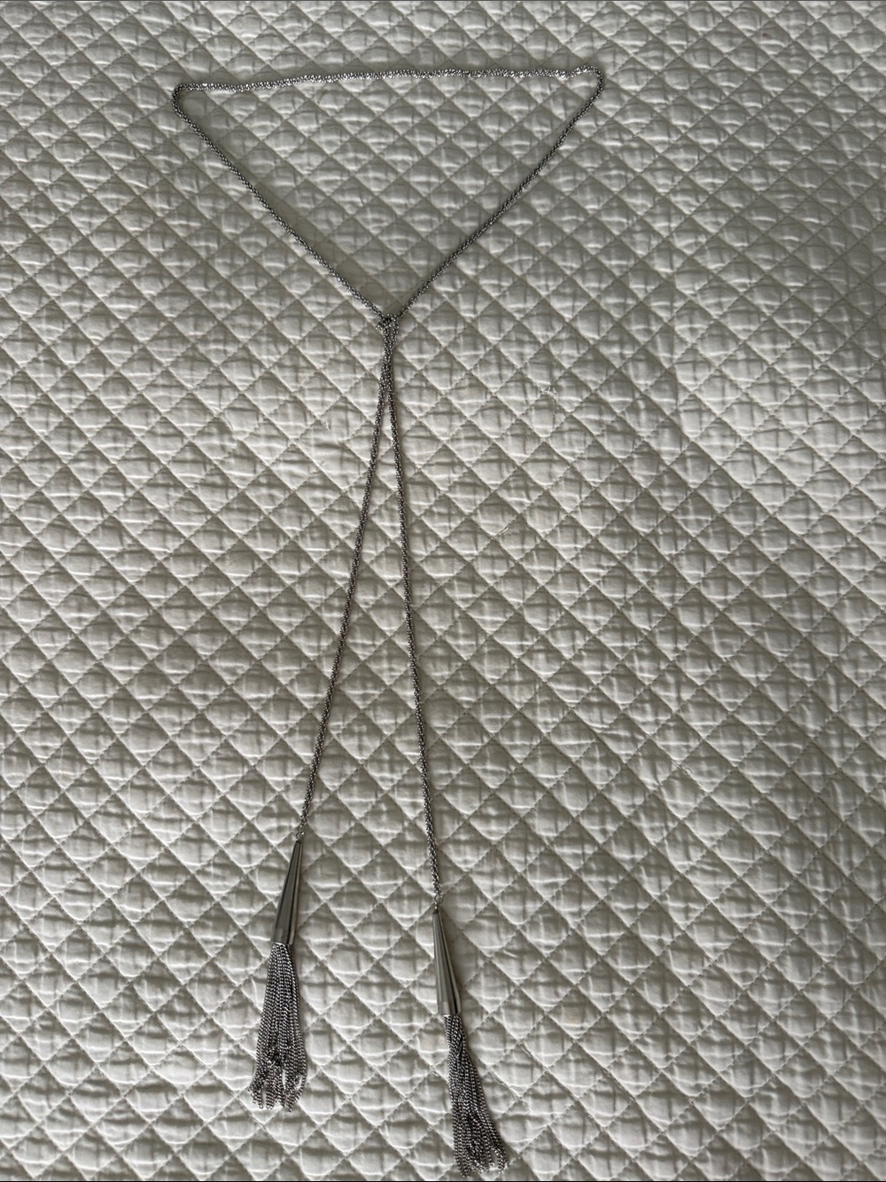 Kendra Scott Silver Chain with Tassel Ends